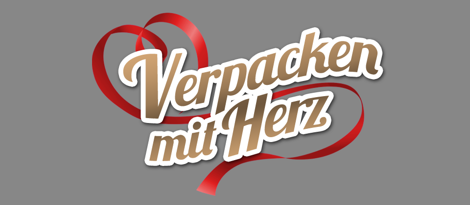 verpacken mit herz